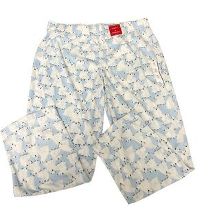 🆕 Wondershop Light Blue White Polar Bears Elastic Waist Fleece PJ Pants Size XL